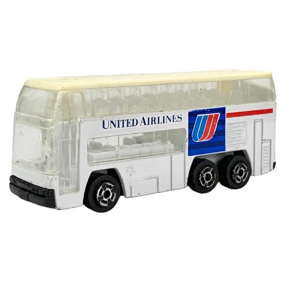 United Airlines Die Cast Shuttle Double Decker Bus - Picture 1 of 7